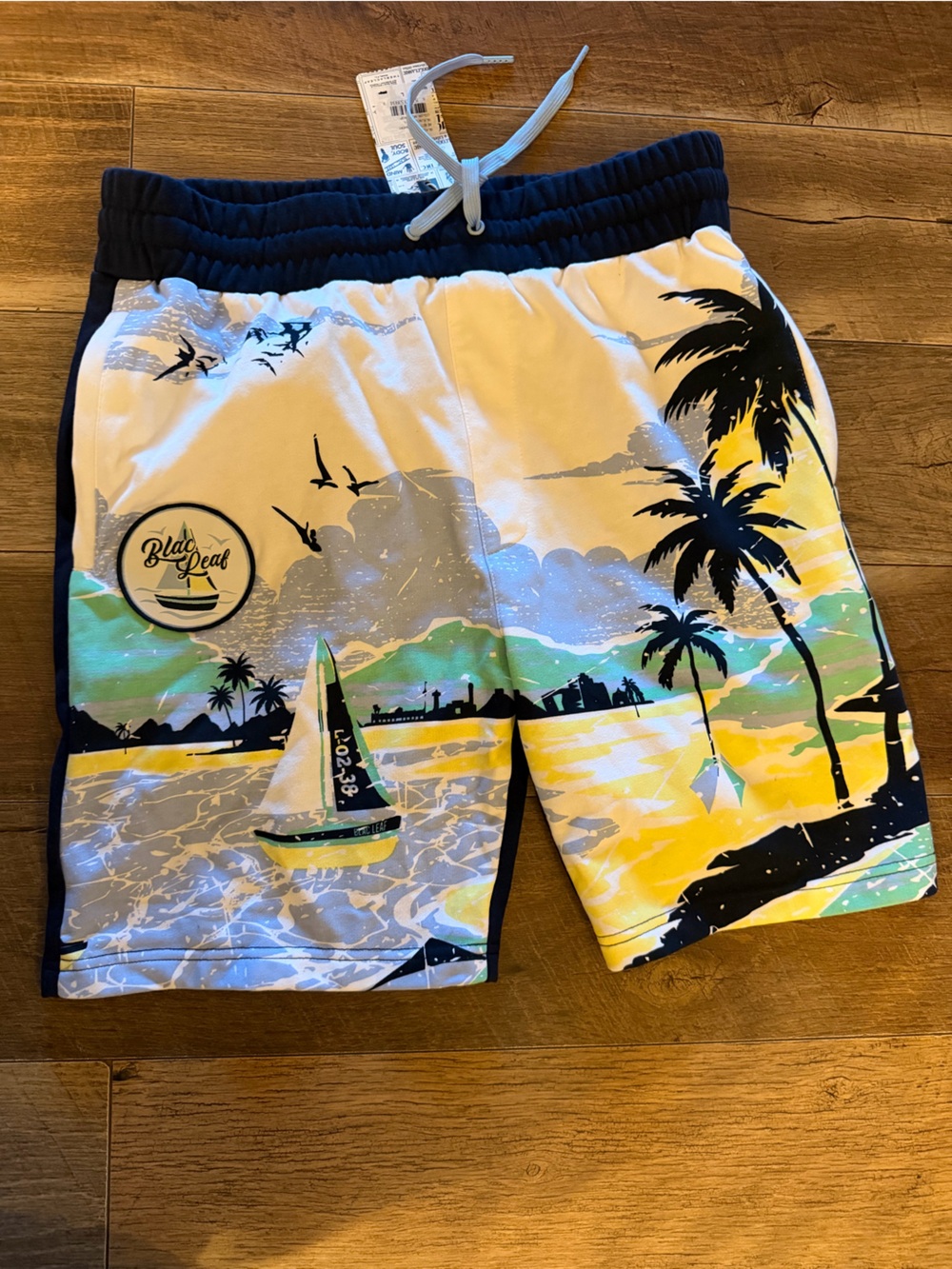 Blac Leaf Men’s Yellow Tropical Print Swim Shorts